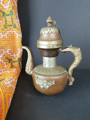 Old Tibetan Copper & Local Silver Coffee Pot (a) …beautiful collection & display