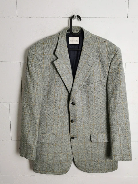 Giacca uomo Pierre Cardin Woven in Italy vintage multicolore M-L AR014