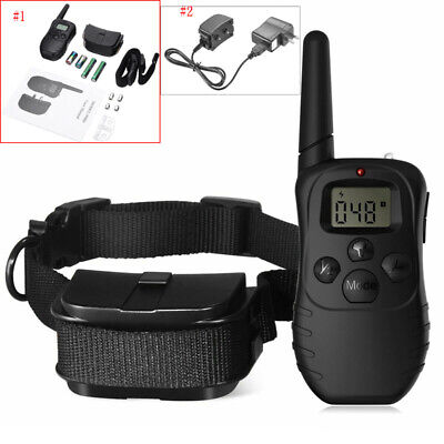 Dog Shock Training Collar Rechargeable LCD Remote Control Waterproof 330 Yards