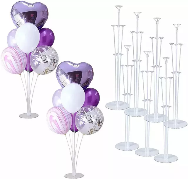Table Balloon Stand Kit with Ballon Cup/Pole/Base Support Holder Parties 2 PACK