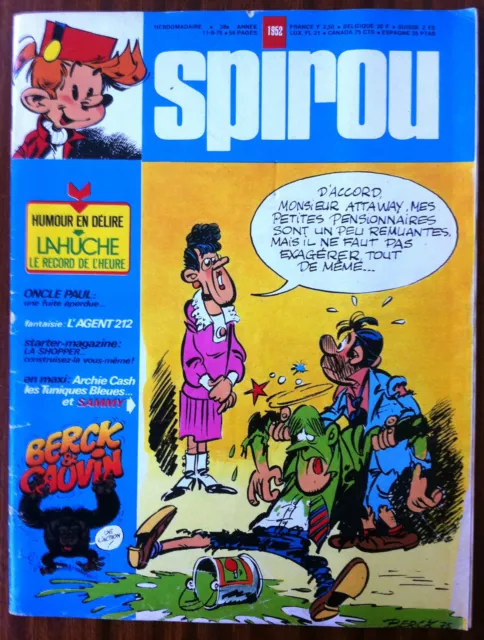 c) SPIROU n°1952 Avec les vignettes Peuple Etranges/ La Shopper/ Complet