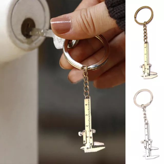 Useful Mini Vernier Caliper Tool Pendant Slider Jewelry Keychain Keyrings Gifts