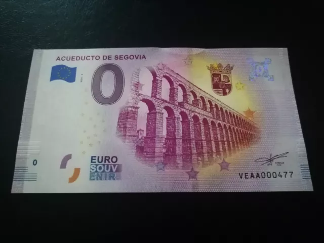 Billete 0 Euro Souvenir '' Acueducto de Segovia '' 2020