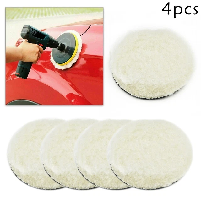 4x 3 pollici pad lucidante lucidatura pastiglie freno lana gancio tampone per auto