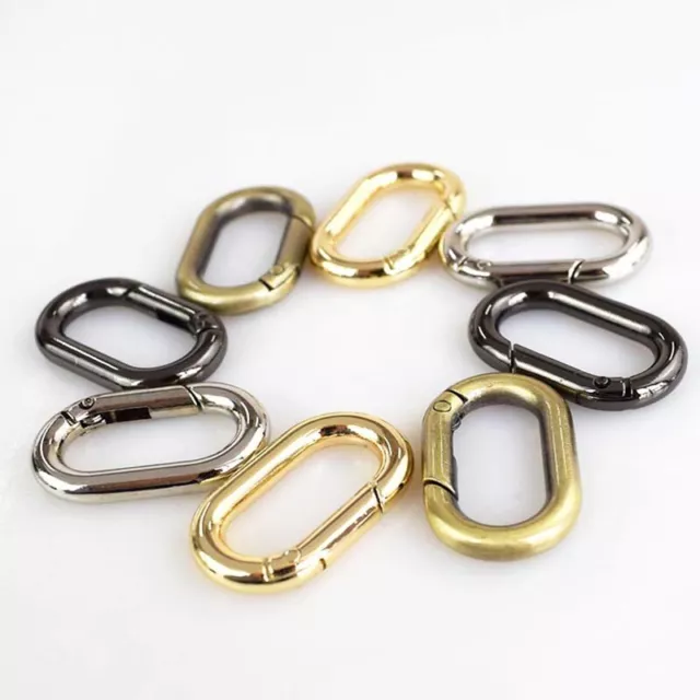 Oval Snap Link Spring Hook Trigger Clasps Carabiner Bag Pet Key Ring 1-3/8"x7/8"