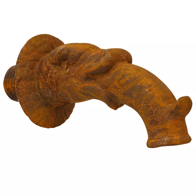 Gargouille bec de fontaine fer jardin style antique 32cm poisson pêche