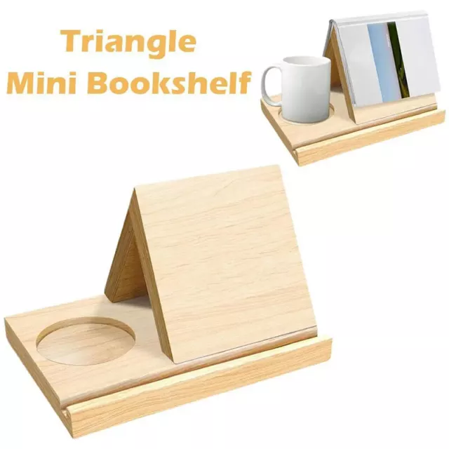 Personalized Wooden Triangle Book Stand,Book Holder Stand For Page Rest,Portable