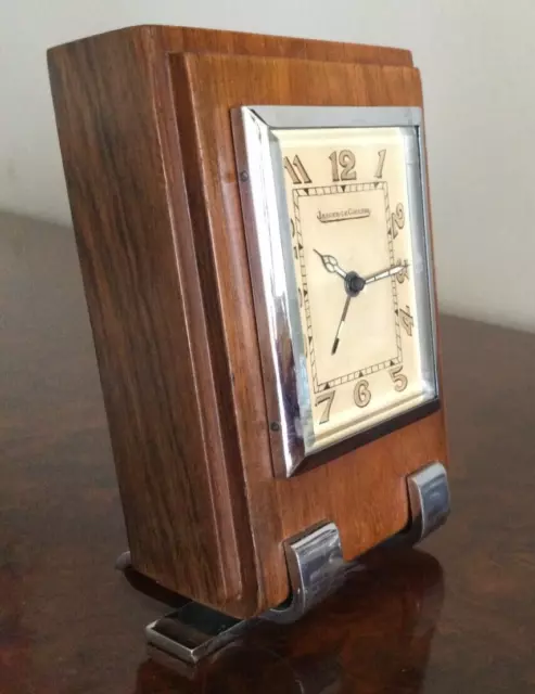 Jaeger Lecoultre Table Watch Pendulum Reveal 8 Days Alarm Clock Art Deco Exceptional