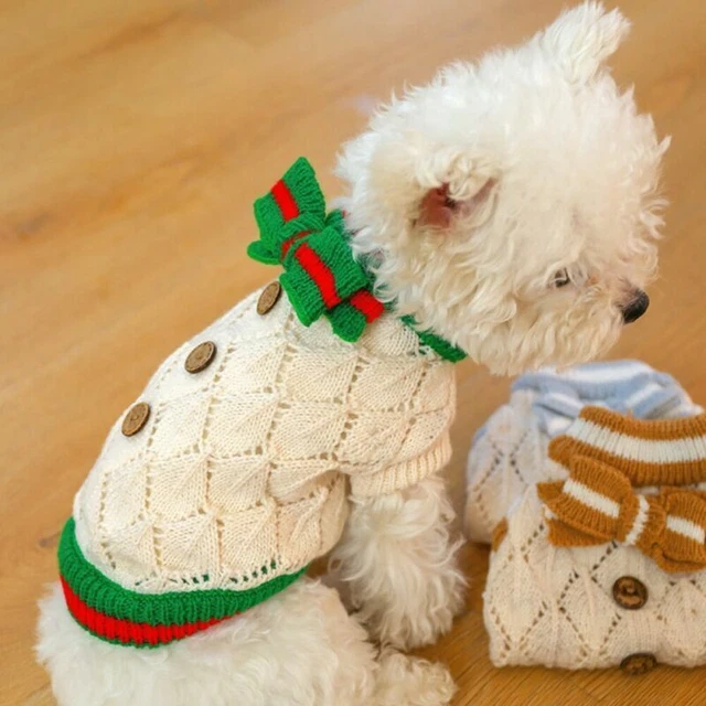 Katze Hund Faden Stricken Anti-Kälte Warmer Pullover gestrickt Welpen Mantel