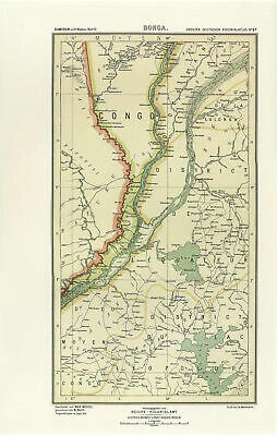 Bonga Kamerun Afrika Moyen Bafuru Lulonga Tumba Lac Leopold Kolonialatlas 124