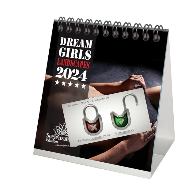CALENDARIO SEXY DREAMGIRLS Landscapes per 2024 formato 10 cm x 10 cm