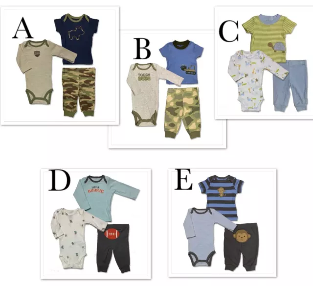 *Nwt- Carter's - Baby Boy's 3-Pc Outfit Set -  Size: Newborn