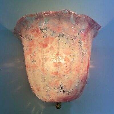 Applique Lampada da parete in vetro di Murano stile classico a conchiglia rosa