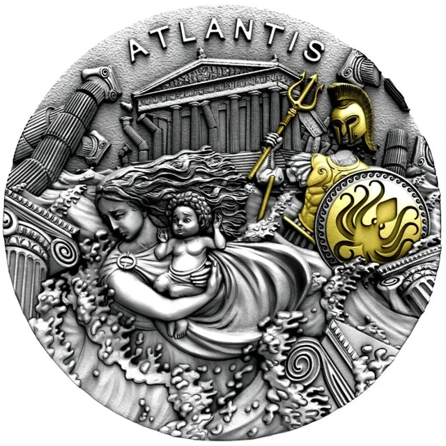 2019 $5 Atlantis Legendary Lands 2oz Silver Coin