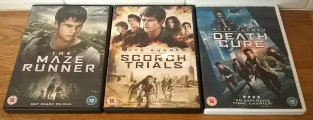 THE MAZE RUNNER Trilogy Complete DVD Set 1 2 3 Scorch Trials Death