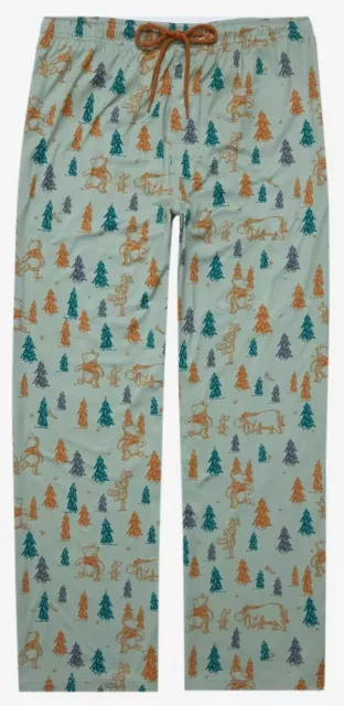 Official Disney Winnie the Pooh & Eeyore Forest Green Comfy Pajama Lounge Pants!