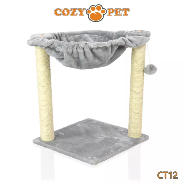 Accogliente animale domestico deluxe sisal albero per gatti graffiando post qualità alberi per gatti - grigio CT12