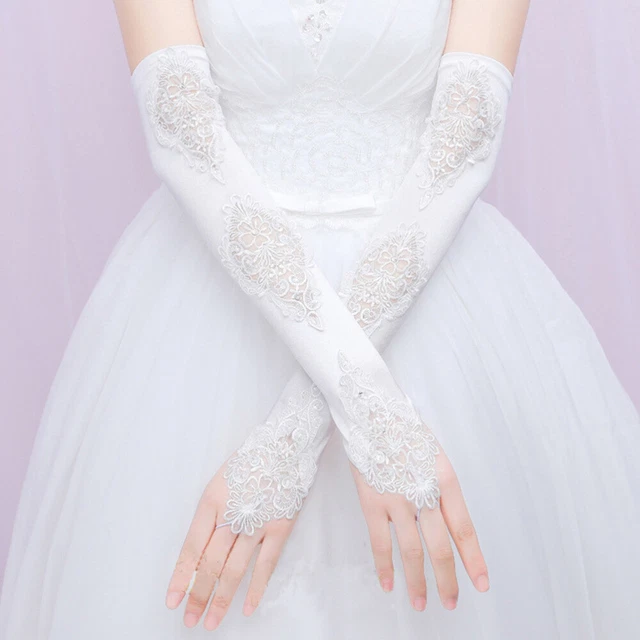 Guanti da sposa signorina bianchi matrimonio guanti da sposa ragazza