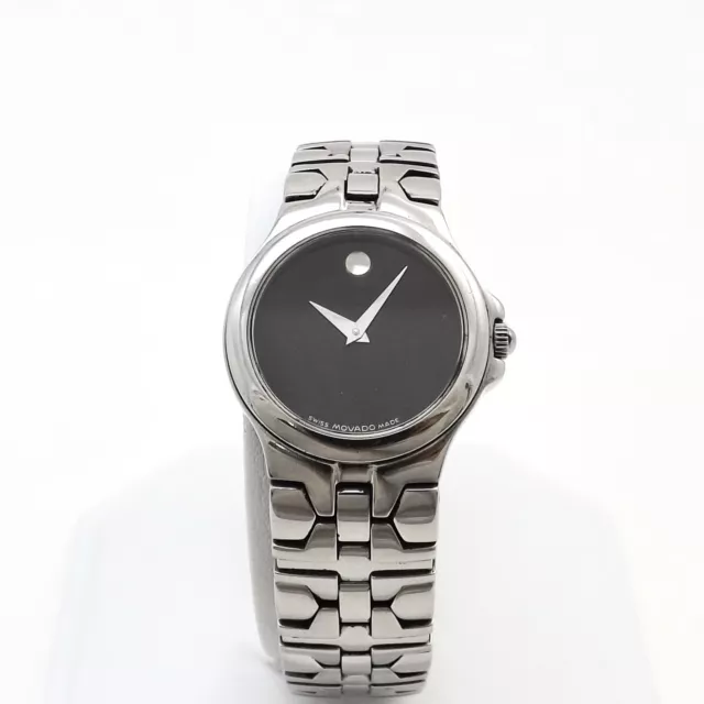 Movado Delphino Stainless Steel Museum Dial Wristwatch Ladies Watch 26mm