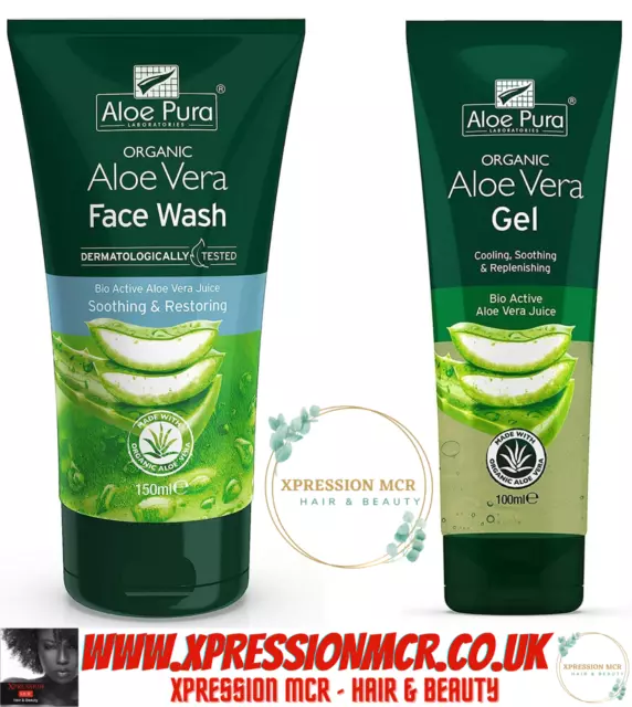 Aloe Pura Organic Aloe Vera Gel 100ml & Aloe Vera Face Wash 150ml | 200ML