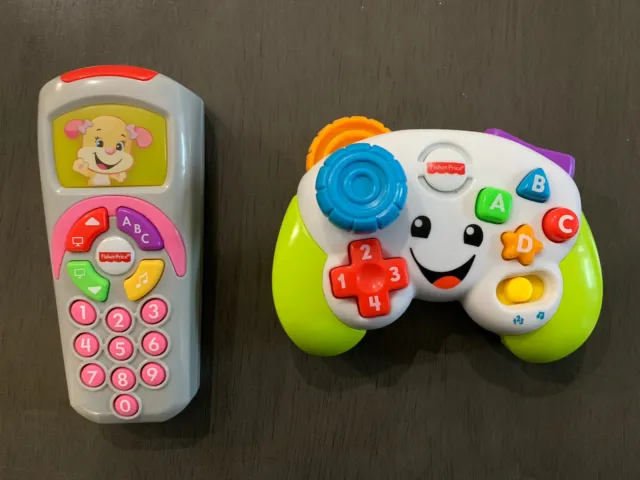 Fisher Price Laugh & Learn Video Game Controller Sis Puppy Remote Light Sounds