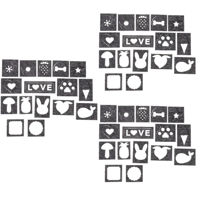 48 PCs einzigartige Form Feltze Applique Form Wolle Filzform DIY Handwerksnadel