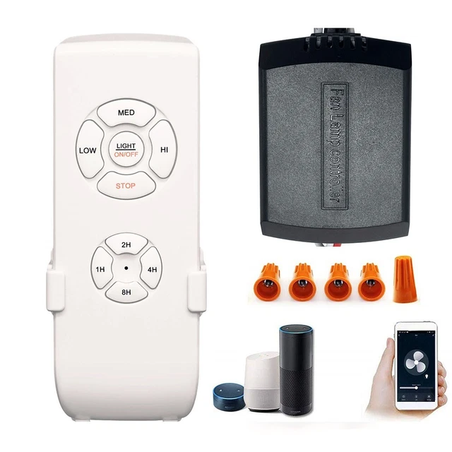 Kit Contrôle Remote Ventilateur Plafond NONDK - 6 Vitesses + Contrôle Lumière - Conversion Ancien Ventilateur
