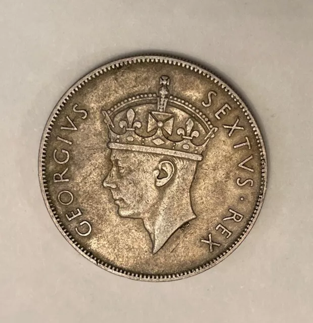 1952 South Africa 1 Shilling.        Lion Coin, copper nickel.