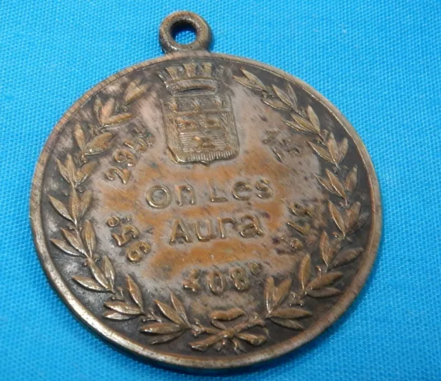 Ww1 French Medal On Les Aura World War I Military France