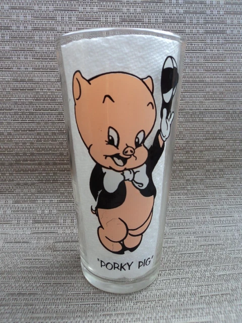 Vintage Porky Pig Looney Toons Glass (1973) Pepsi Collectors Series