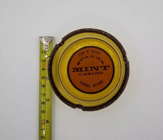 Vintage Ashtray - Sparks Mint Yellow Glass
