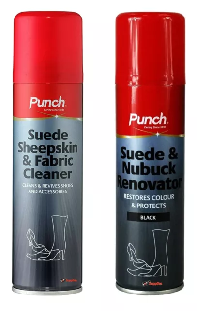 Punch Suede Nubuck Renovator Shoes Boots Trainers Colour Restoration Spray Dye