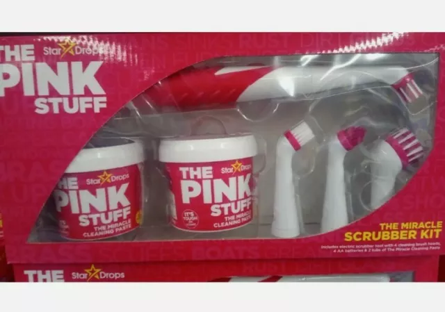 THE PINK STUFF MIRACLE SCRUBBER KIT Electric Scrubbing Tool With 4 ...