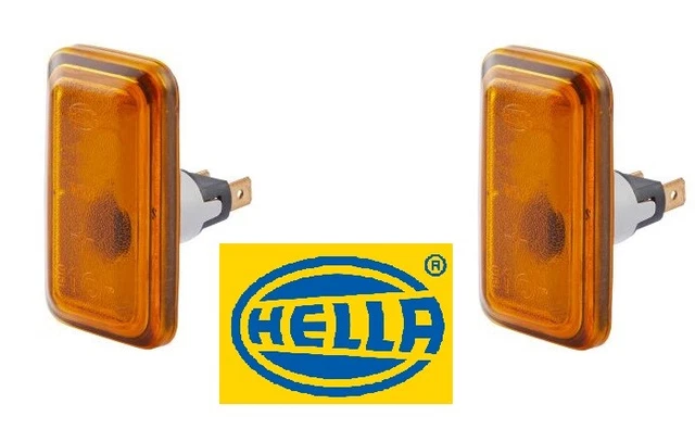 Feu Clignotant Additionnel HELLA 12V - Montage Encastré, Voyant Jaune, Homologation ECE - Pour Sécurité Routière