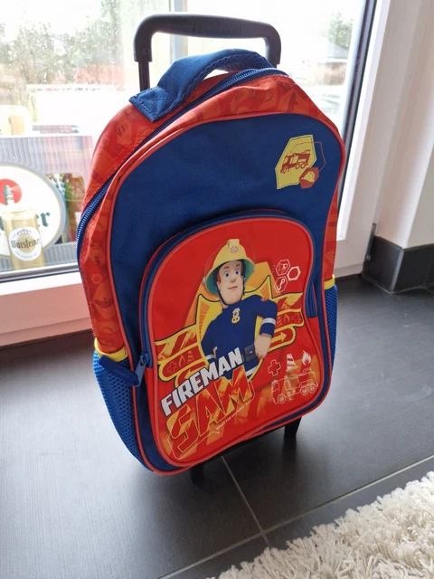 FEUERWEHRMANN SAM 3D Trolley Rucksack Kinder Koffer, einwandfrei EUR 12 ...