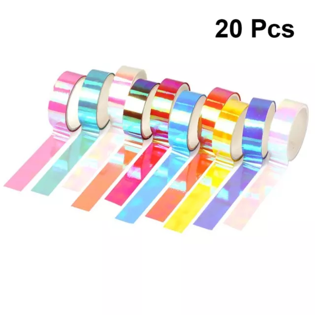 20 piezas cinta adhesiva de papel hecha sola cinta adhesiva washi extraíble