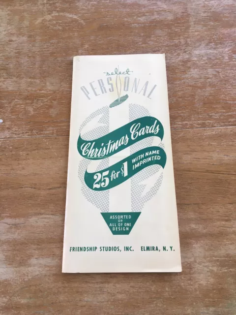 1940? Salesman Sample Book Christmas Greeting Cards Vintage Advertising A5