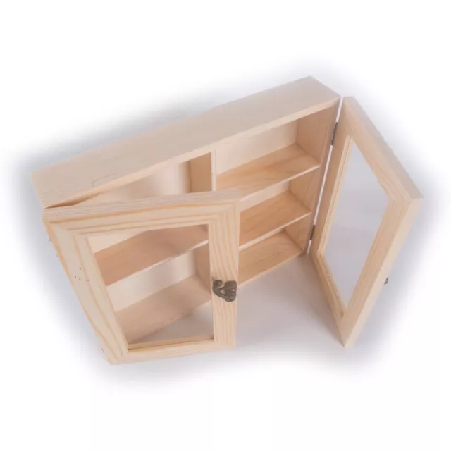 Wooden Decorative Cabinet For Small Items Made Of Natural Wood 2