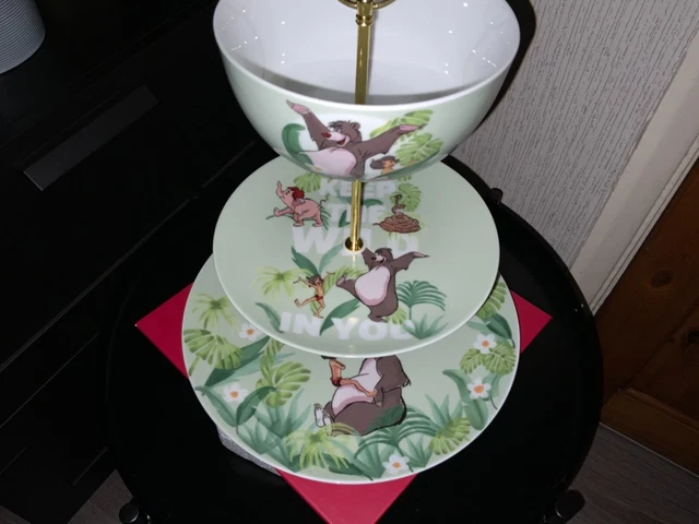 DISNEY JUNGLE BOOK Plate/Bowl Tier Cake Sweet Stand, Matches