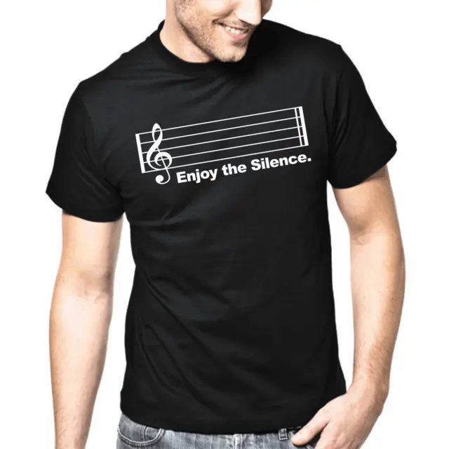 Enjoy The Silence Música Fiesta Eslogans Regalo Diversión Comedy Fun Camiseta