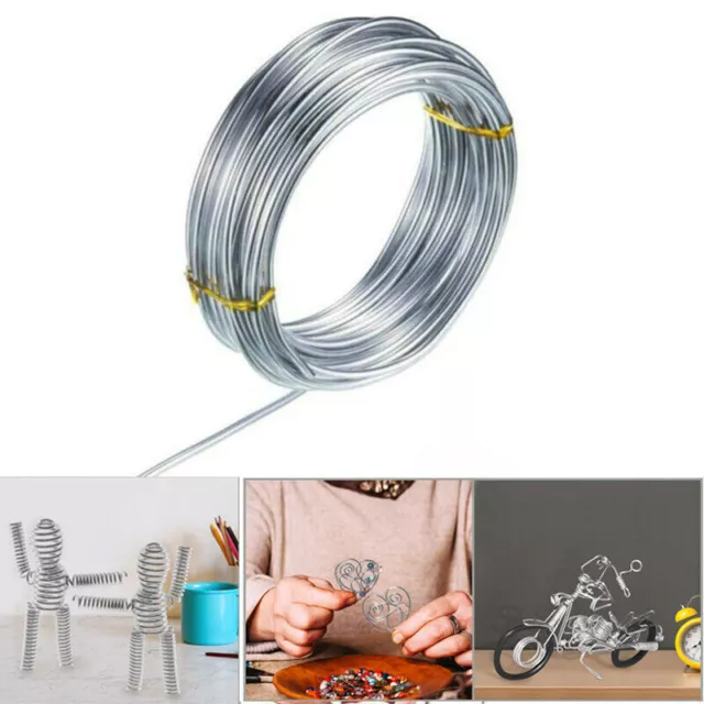 Aluminium Wire Rolls Bendy Craft Silver for Jewelry Making Sculpture Dia 1.2-3mm