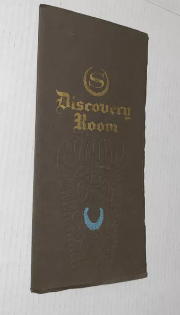 Vintage Menu Discovery Room Sheraton Kaanapali Beach Emboss Tiki Idol Bar Decor