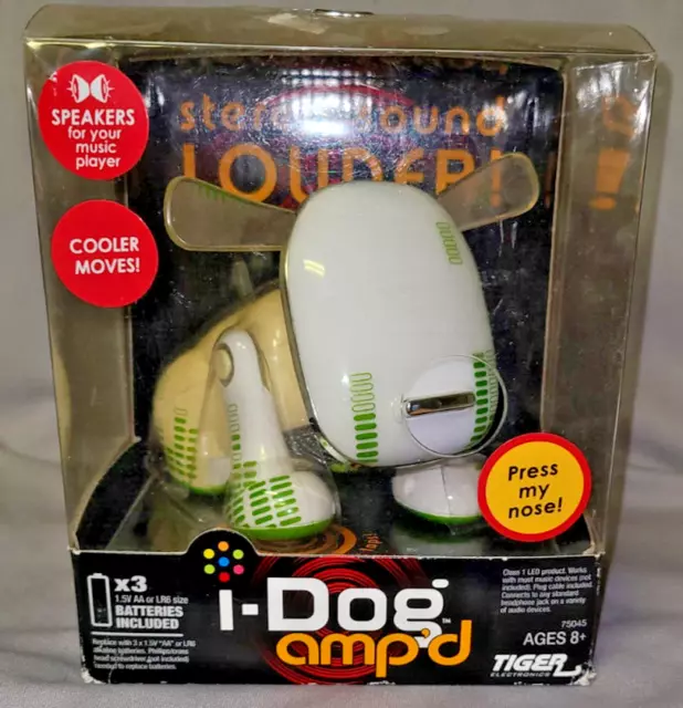 Hasbro Tiger I-Dog amp'd Green Spot Interactive Electronic Music and Lights