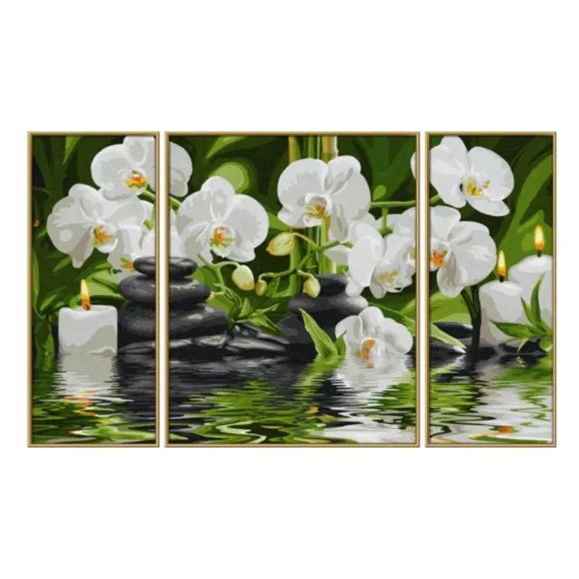 ORCHIDEEN Malen nach Zahlen Schipper Wellness Oase Triptychon 50x80 cm