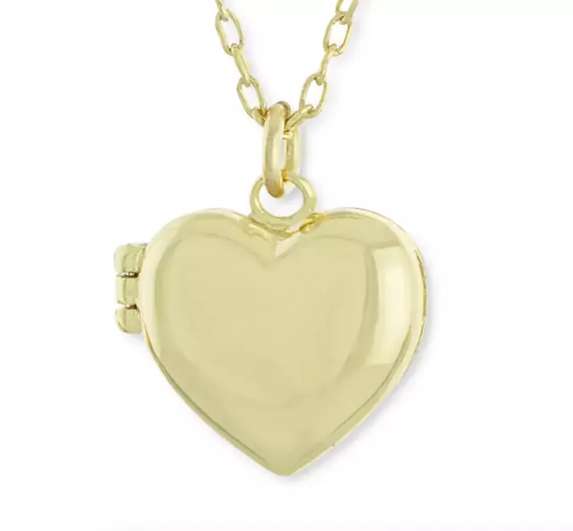 Giani Bernini 18K Gold Over Sterling Silver Heart Locket Pendant Necklace 16"