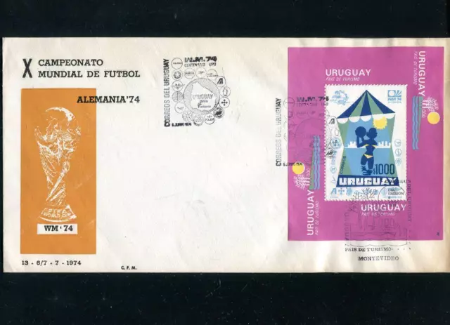 Uruguay Block 20 FDC Fußball-WM 1974