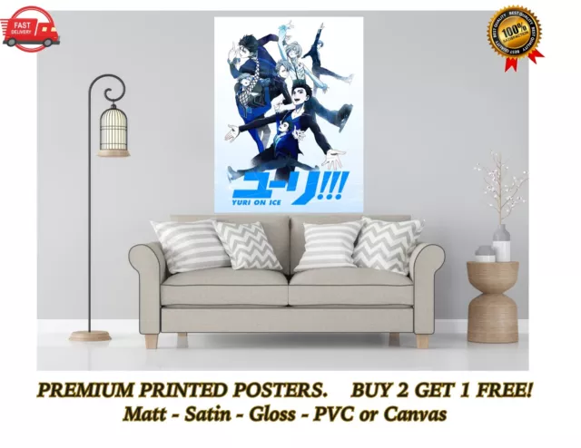 Yuri on Ice Anime Manga großes Poster Kunstdruck Geschenk A0 A1 A2 A3 A4 Maxi