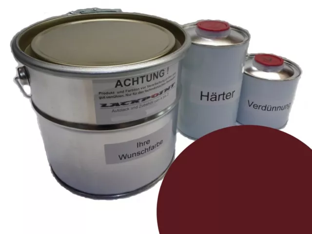 1 Liter Set 2K Car Paint GDR Maroon No Clear Varnish Auburn Moped simson SR2