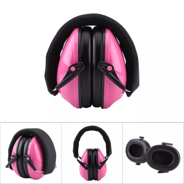 Pink Baby Sleeping Hearing Protectors Foldable Earmuffs For Children Kids