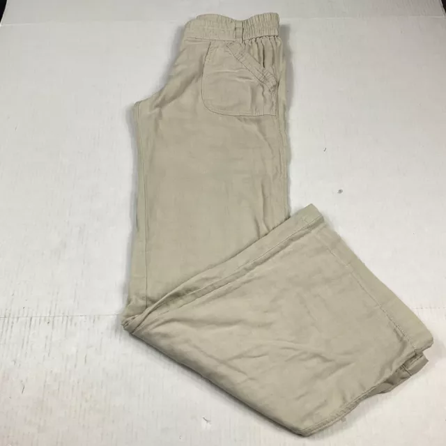 Anthropologie Hei Hei Cotton Pants Beige Pockets Mid Rise Casual Relaxed Fit XS